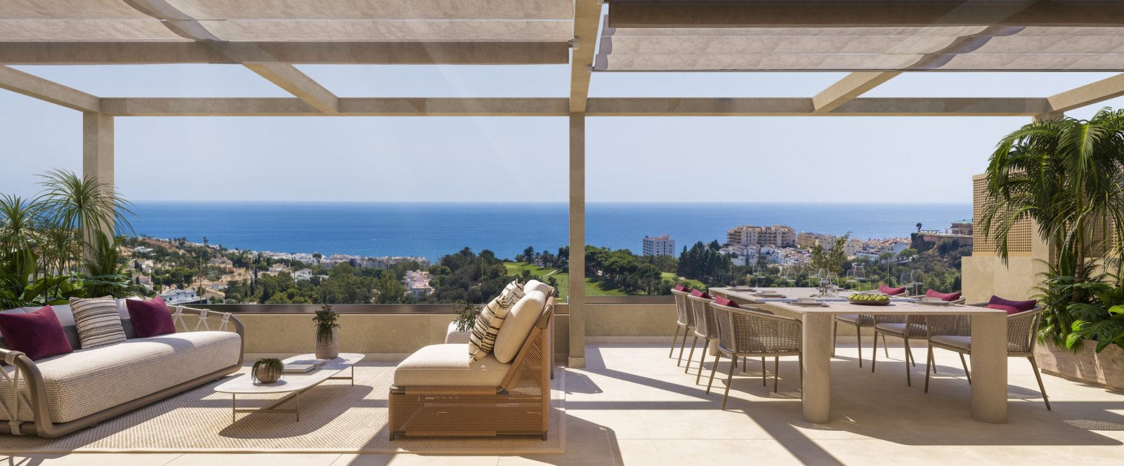 Exklusive Apartments mit Meerblick, Golfplatz in der Nähe von Benalmádena