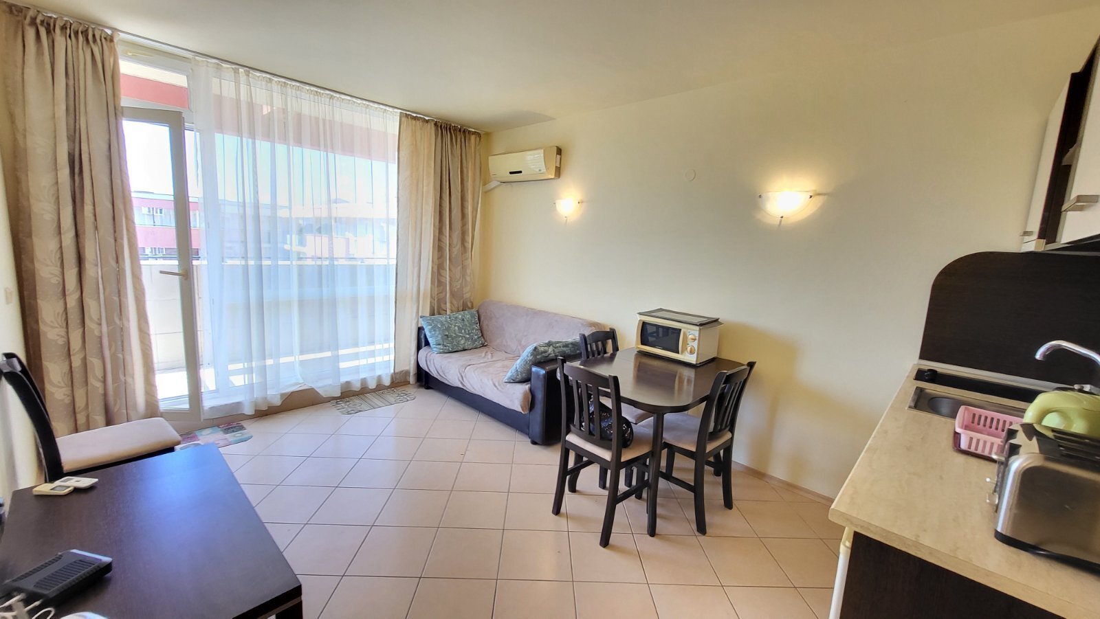 3-room apartment in Sunset Beach, Sunny Beach, Bulgaria