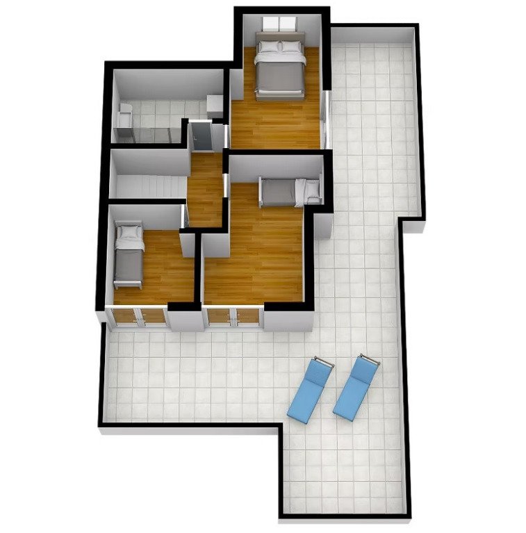 Luxuriöse Maisonette-Wohnung mit zwei Terrassen und drei Parkplätzen in der ersten Reihe – Povljana, Kroatien