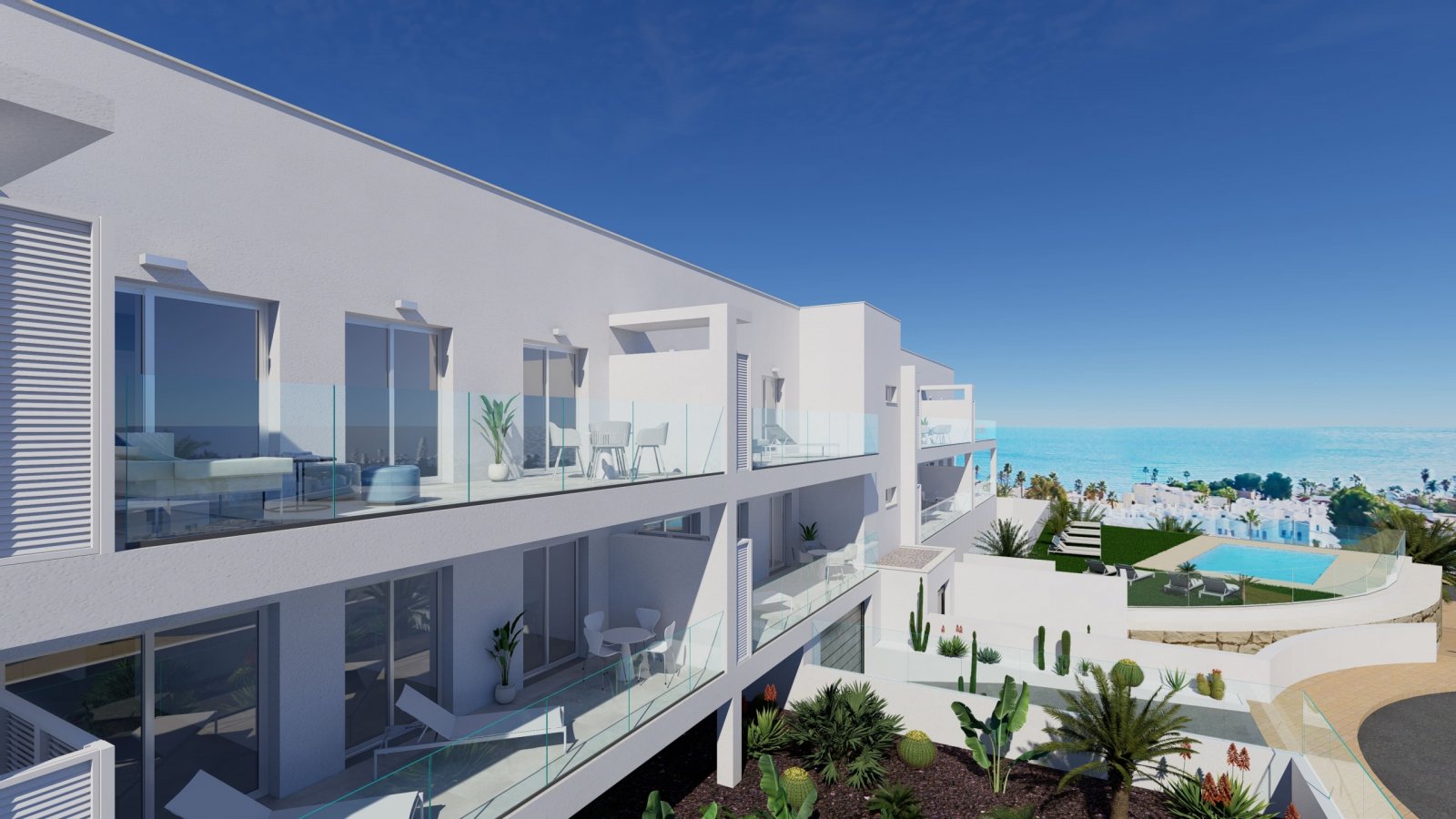 Elegant apartment by the sea, shared pool, Mojácar