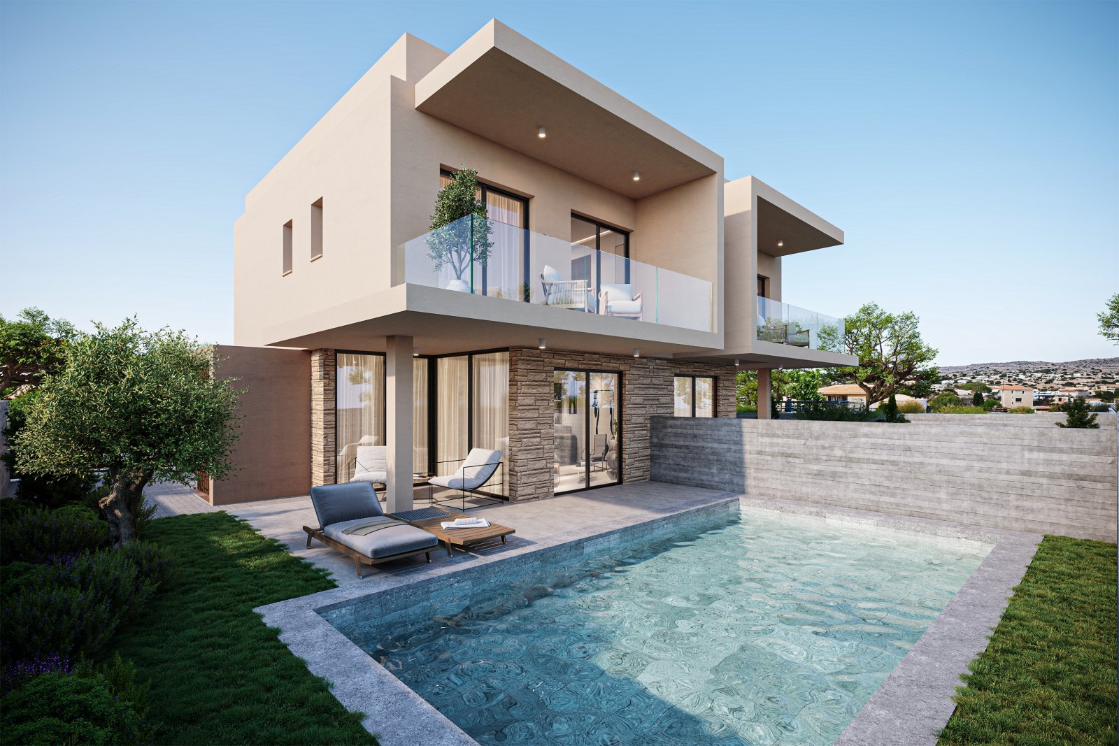 Verano – 3 Bedroom Semi-Detached Beachfront Villas in Geroskipou, Paphos