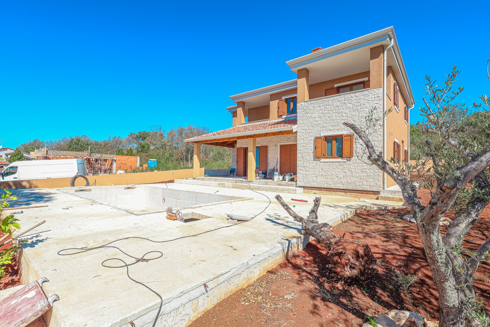Elegant house with pool and sea view, Kaštelir-Labinci, Croatia