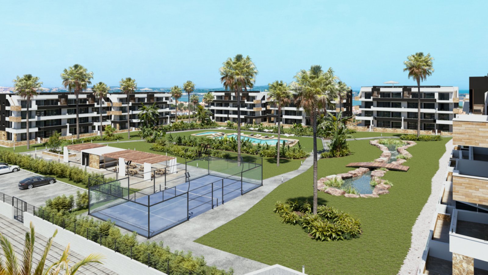 Torrevieja, Alicante: Moderne Ferienwohnung in Meeresnähe mit Pool, Torrevieja 