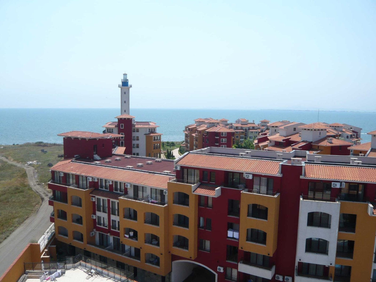 Studio with custom-made furniture and sea view at Marina Cape Aheloy Bulgaria