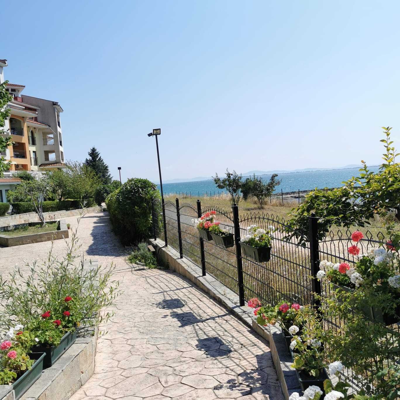 Studio with custom-made furniture and sea view at Marina Cape Aheloy Bulgaria