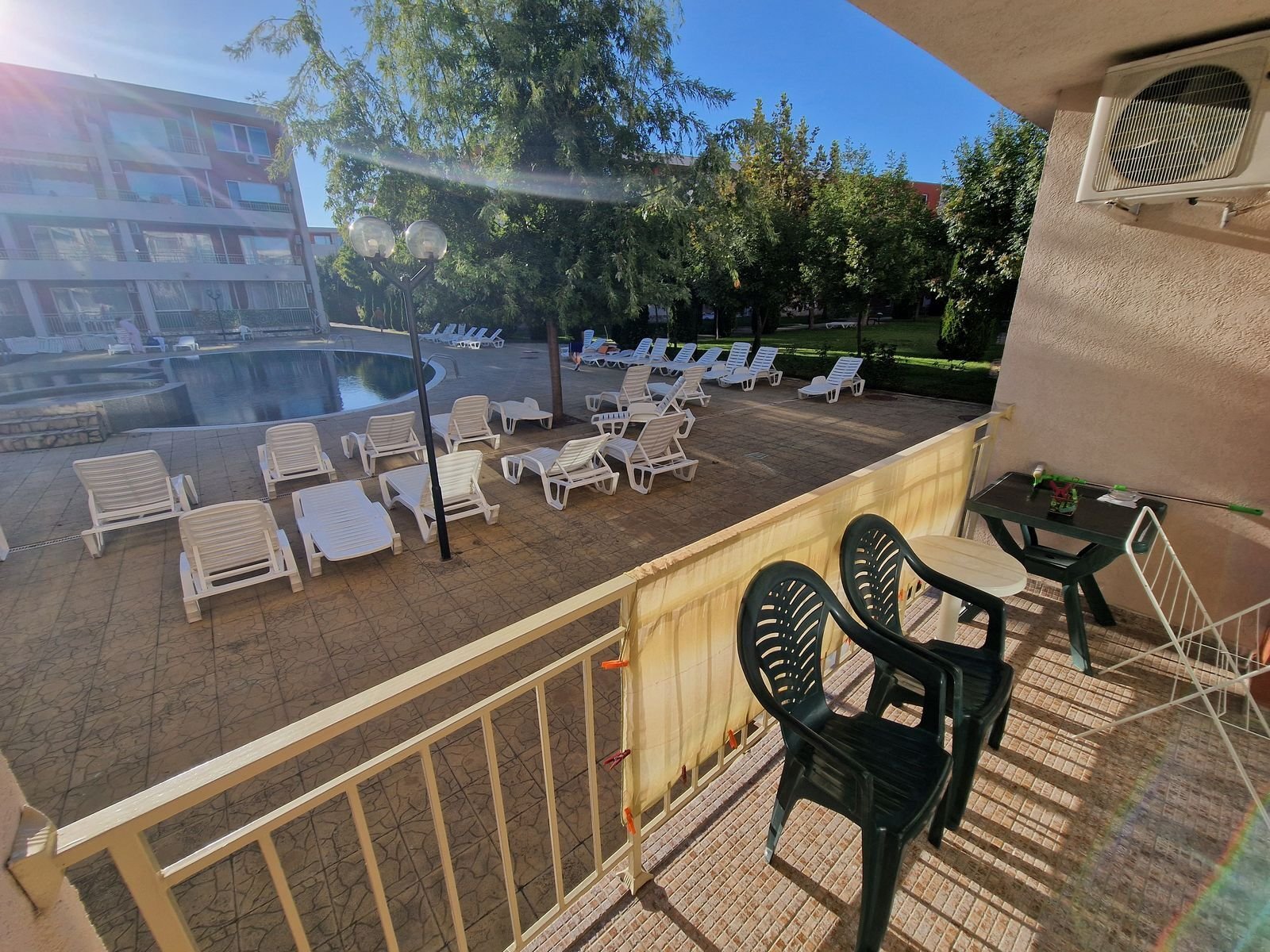 Studio apartment on the ground floor in the Nessebar Fort Club complex, Sunny Beach, Bulgaria