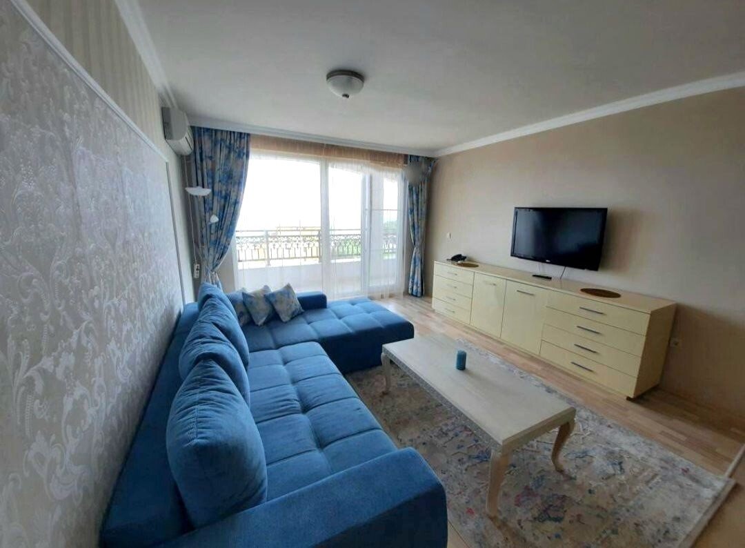 Two-room apartment with sea and pool views in the Penelope Palace complex, Pomorie, Bulgaria