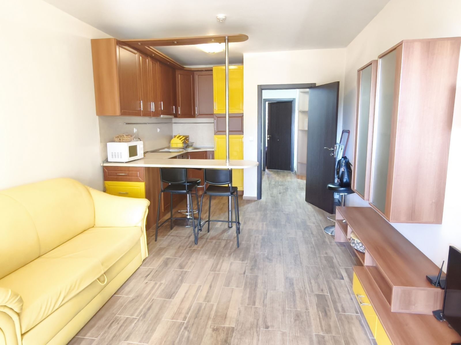 2-room apartment with private courtyard in Cascadas 13, Sunny Beach, Bulgaria