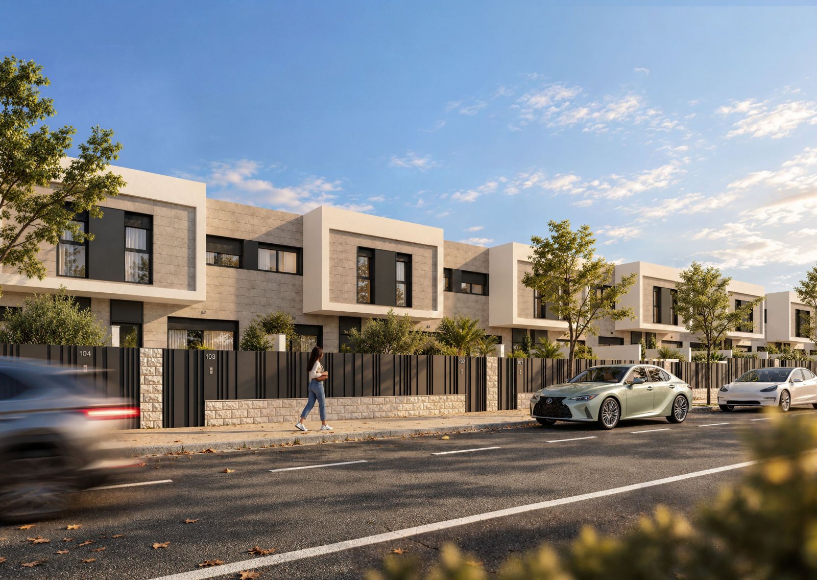 Moderne Stadthäuser mit Garten, Swimmingpool und Garage, Mutxamel