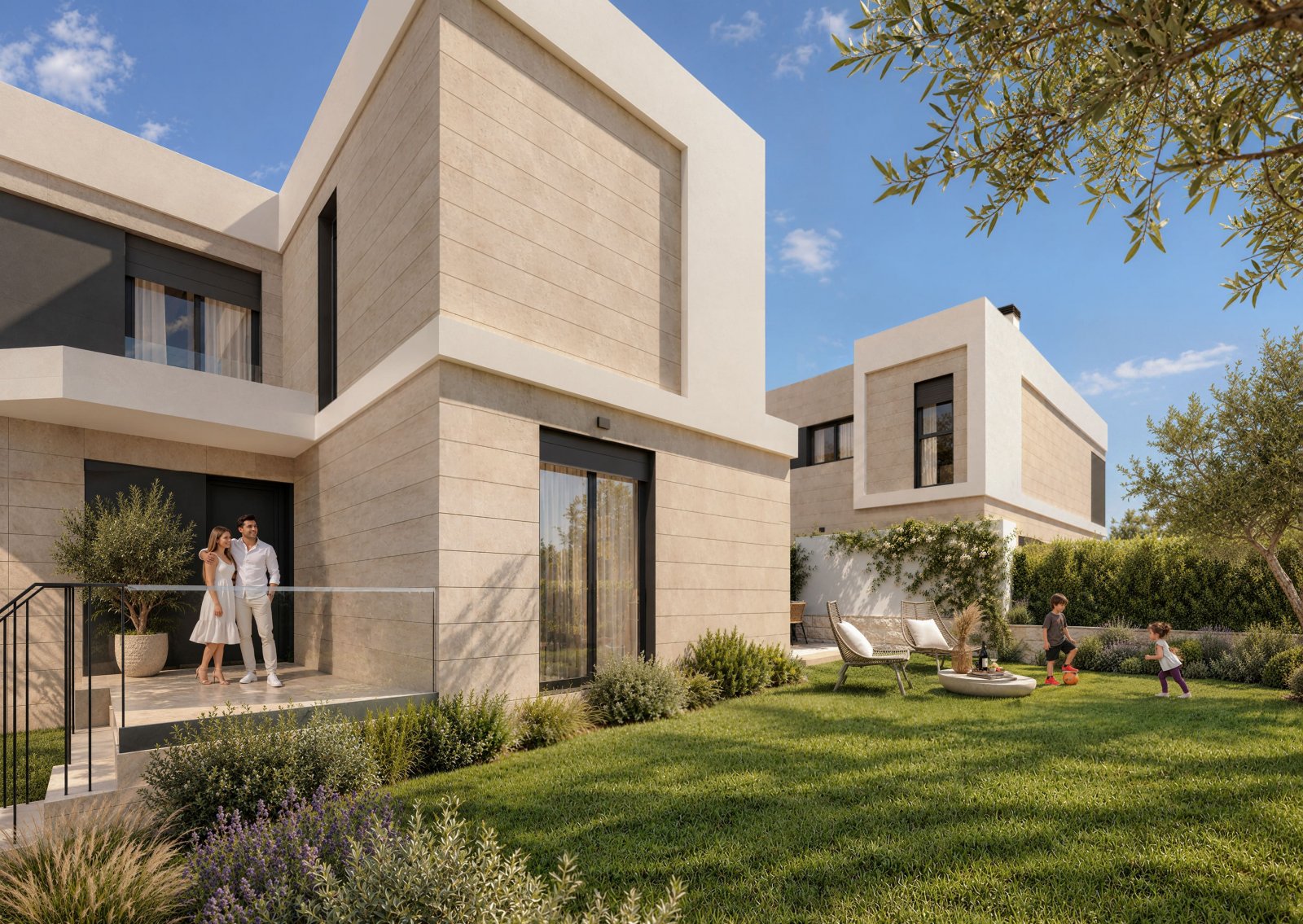 Moderne Stadthäuser mit Garten, Swimmingpool und Garage, Mutxamel