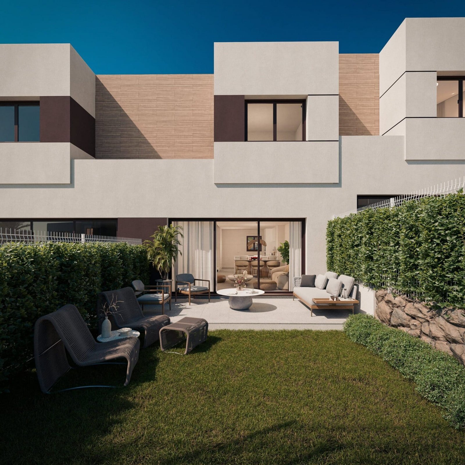 Moderne Stadthäuser am Meer mit Garten und Swimmingpool, Las Lagunas de Mijas