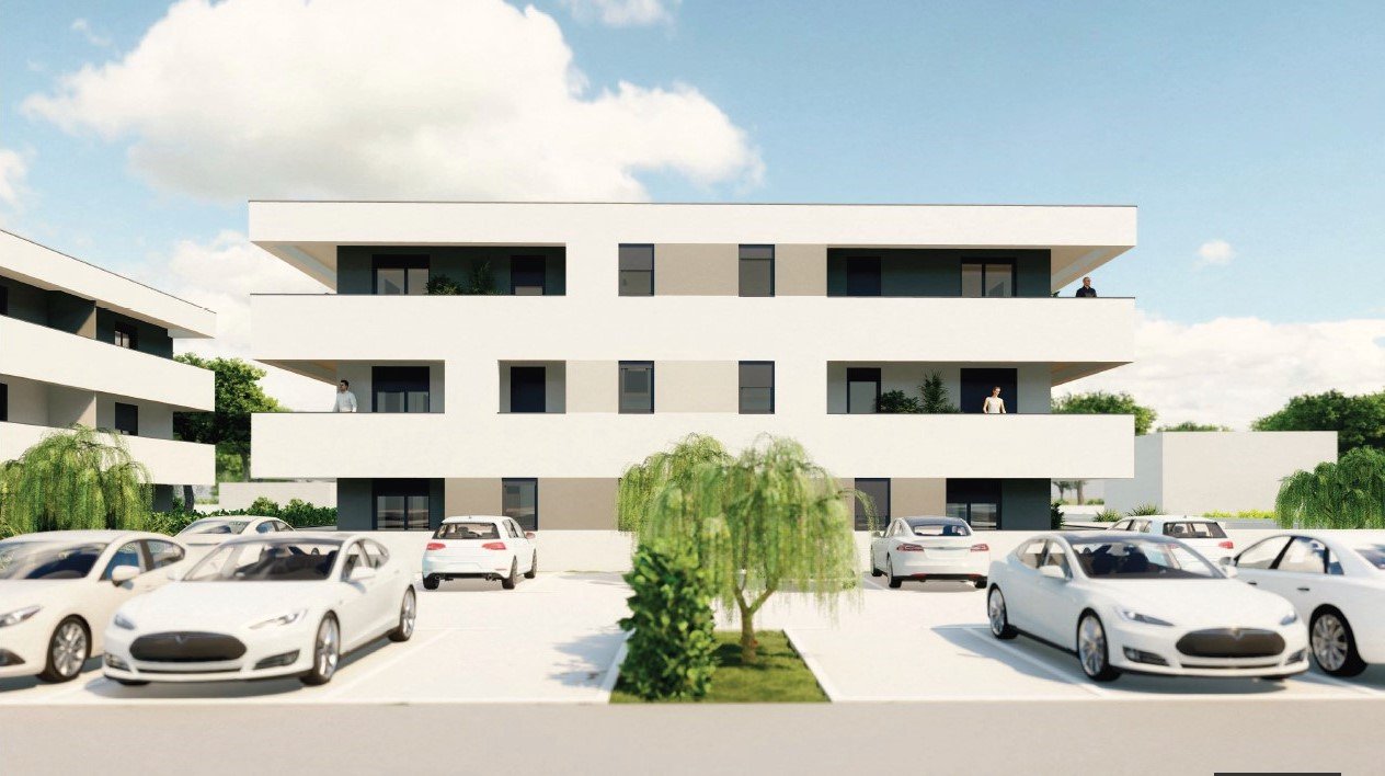 Neue Wohnung mit zwei Schlafzimmern, überdachter Terrasse und zwei Parkplätzen, Pula, Kroatien