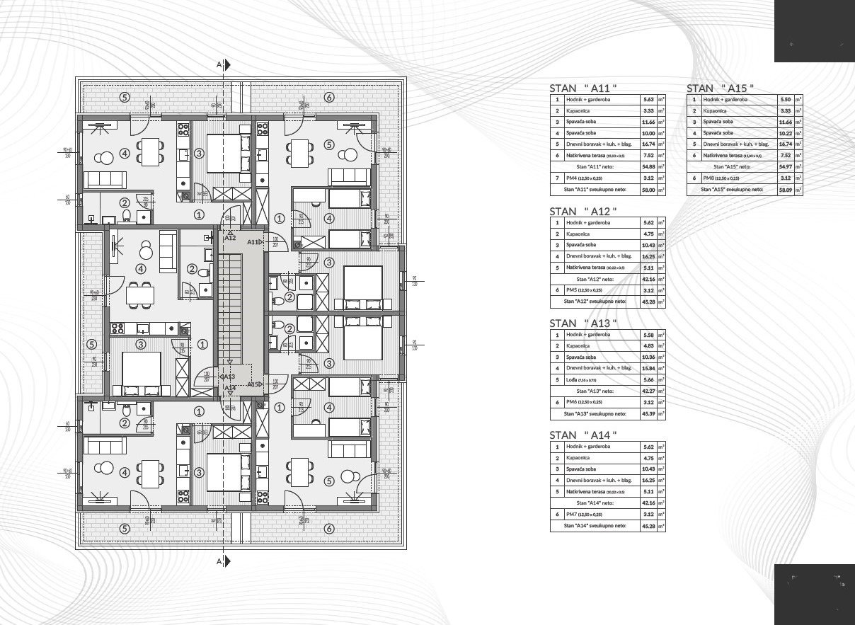 Neue Wohnung mit zwei Schlafzimmern, überdachter Terrasse und zwei Parkplätzen, Pula, Kroatien