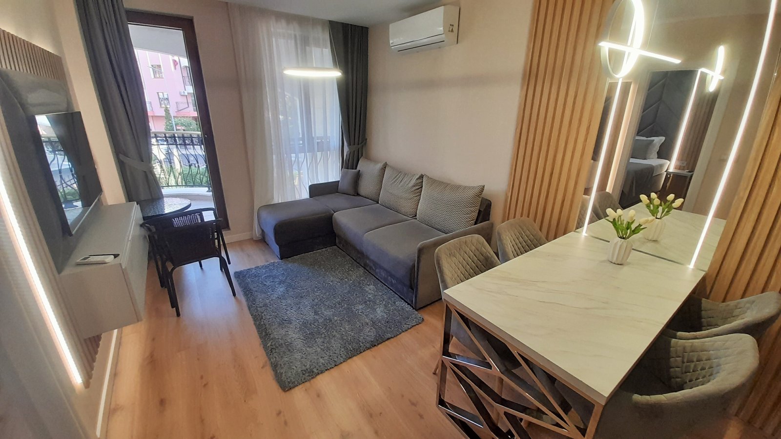 2-room apartment in the prestigious Harmony 16 complex, Sunny Beach, Bulgaria.