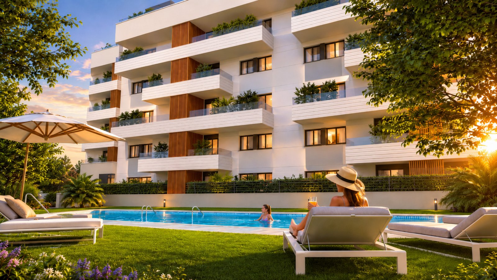Modern apartments with pool by the sea, Las Lagunas de Mijas