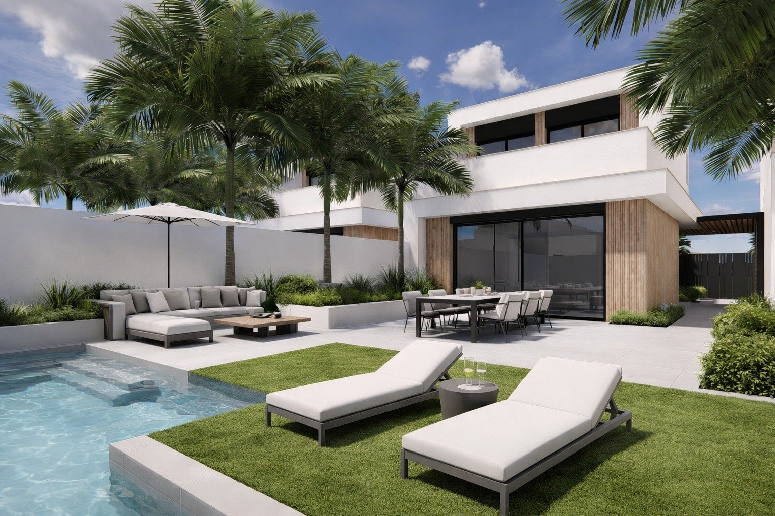 Moderne Villa mit privatem Pool, 2 km vom Meer entfernt, Los Alcázares