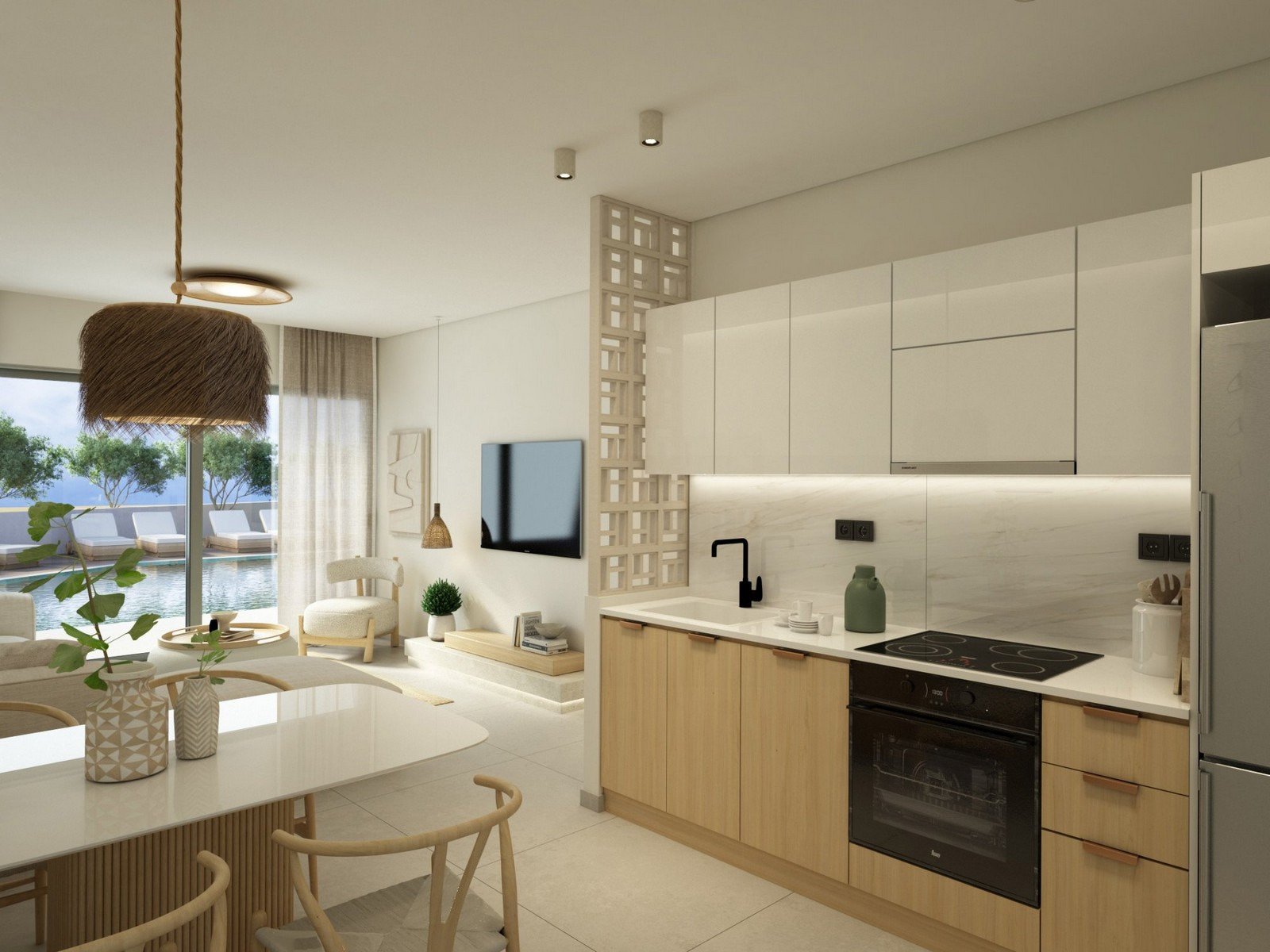 New 2-bedroom apartments with communal pool, a few metres from the beach, Maleme, Chania, Crete