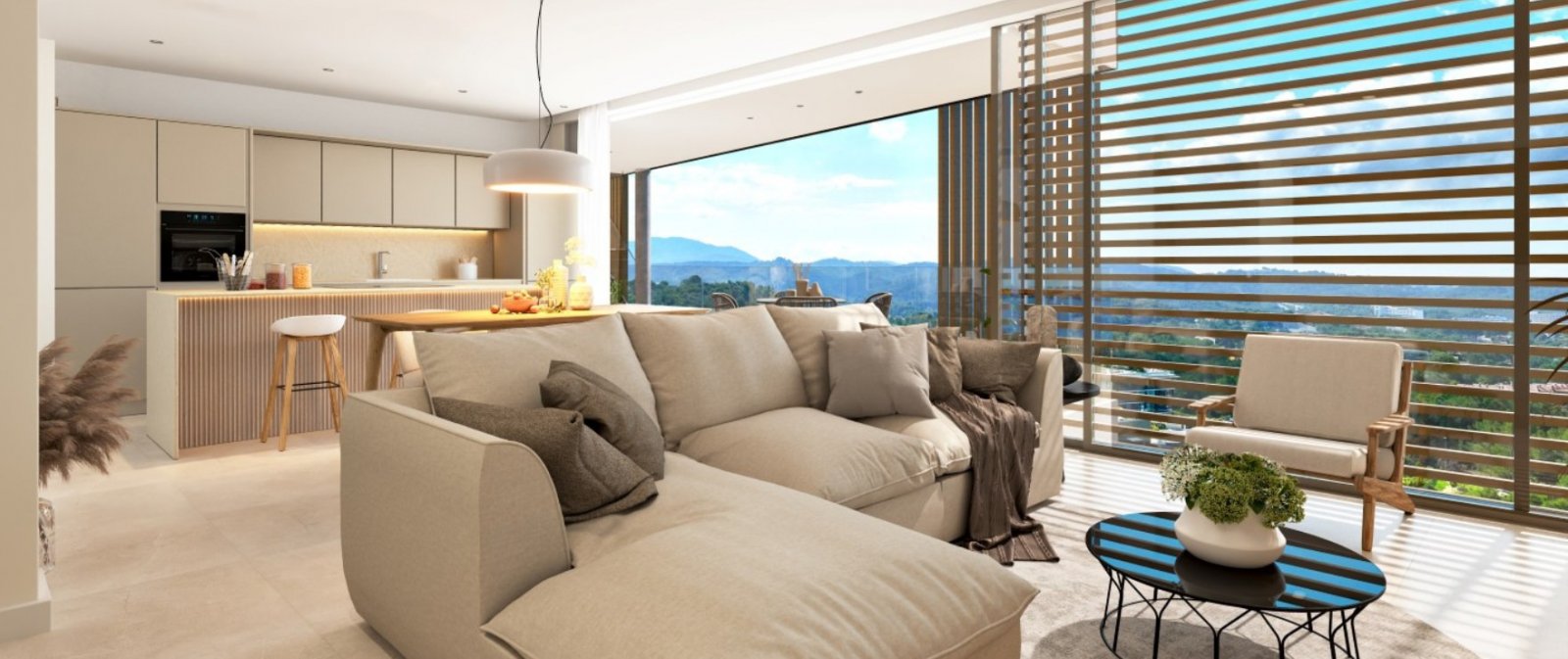 Ground floor apartment with 2 bedrooms, garden and sea views, Calvià, Spain