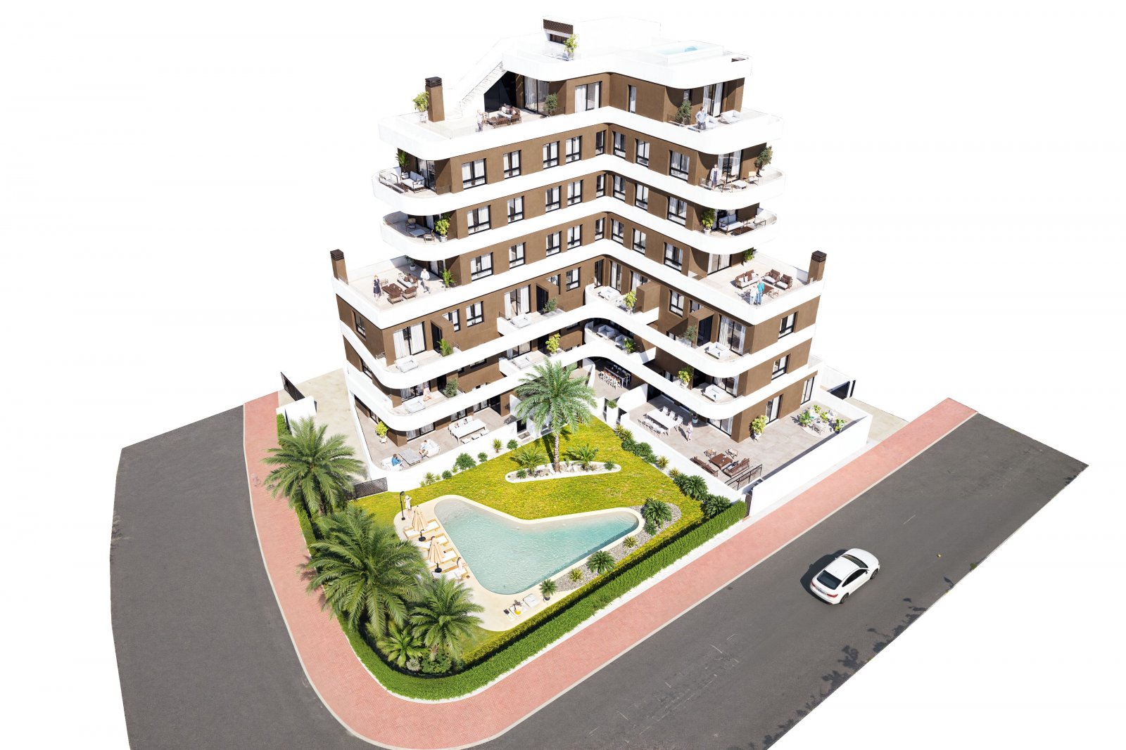 Geräumige 3-Zimmer-Wohnung mit Meerblick, Guardamar del Segura, Spanien