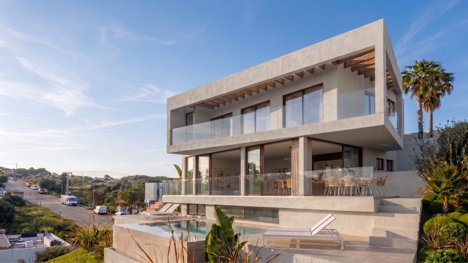 Luxury villas with sea views and private pool, Estepona