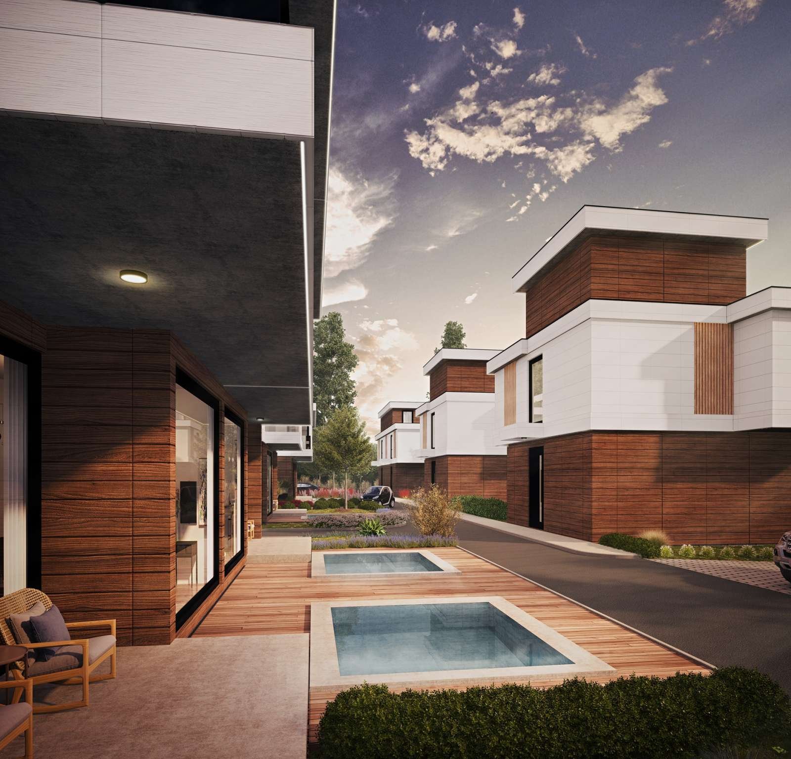 New small complex with 9 premium houses in Aheloy, just a few meters from the beach.