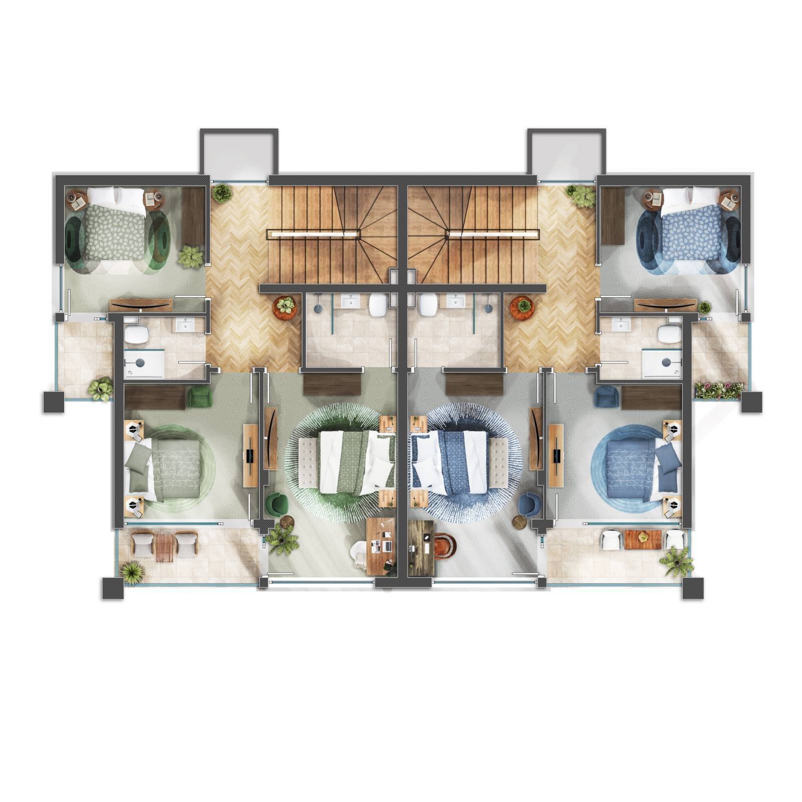 New small complex with 9 premium houses in Aheloy, just a few meters from the beach.