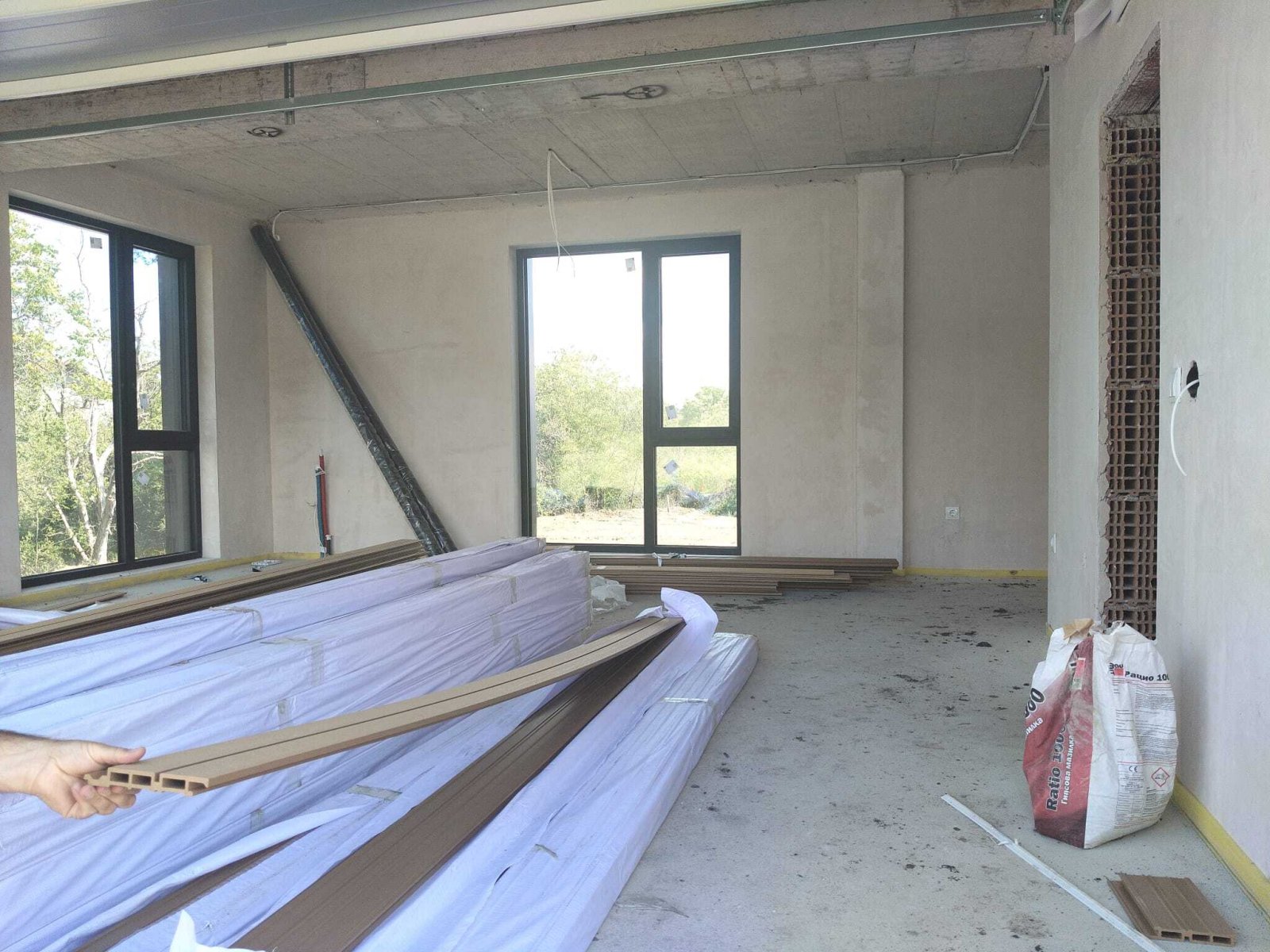 New construction of a 2-story house in the Vetren region of Burgas, Bulgaria.