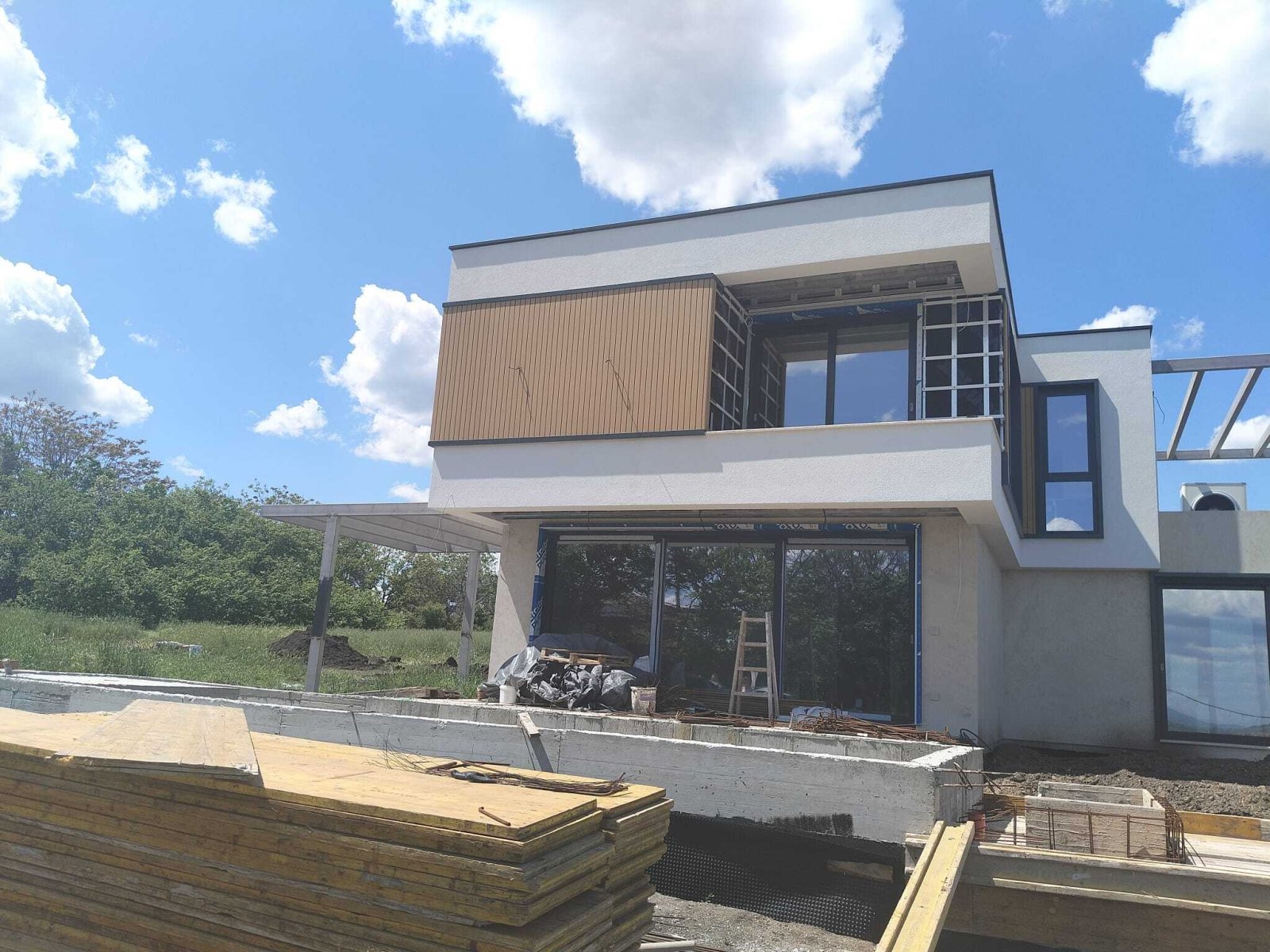 New construction of a 2-story house in the Vetren region of Burgas, Bulgaria.