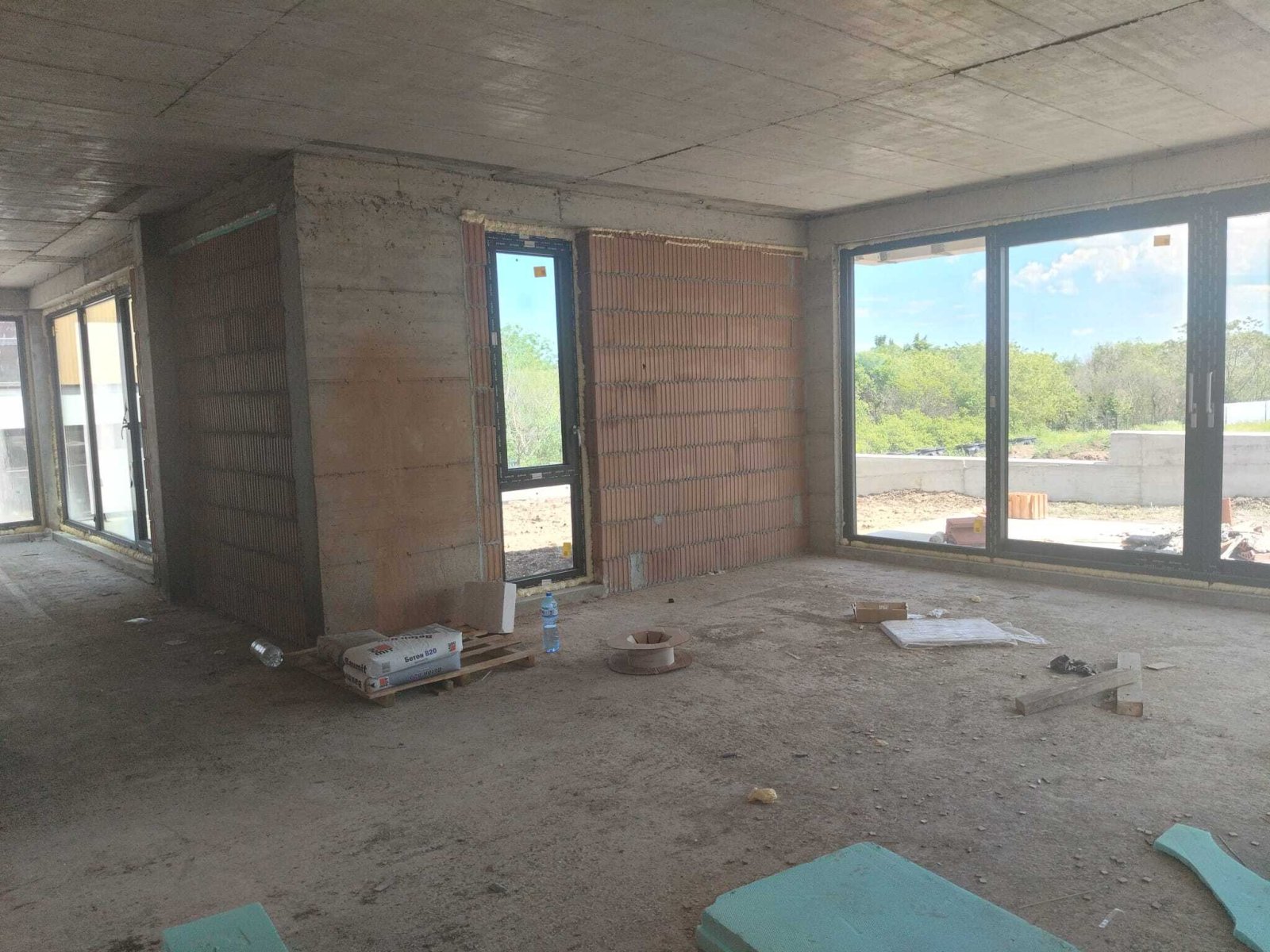 New construction of a 2-story house in the Vetren region of Burgas, Bulgaria.