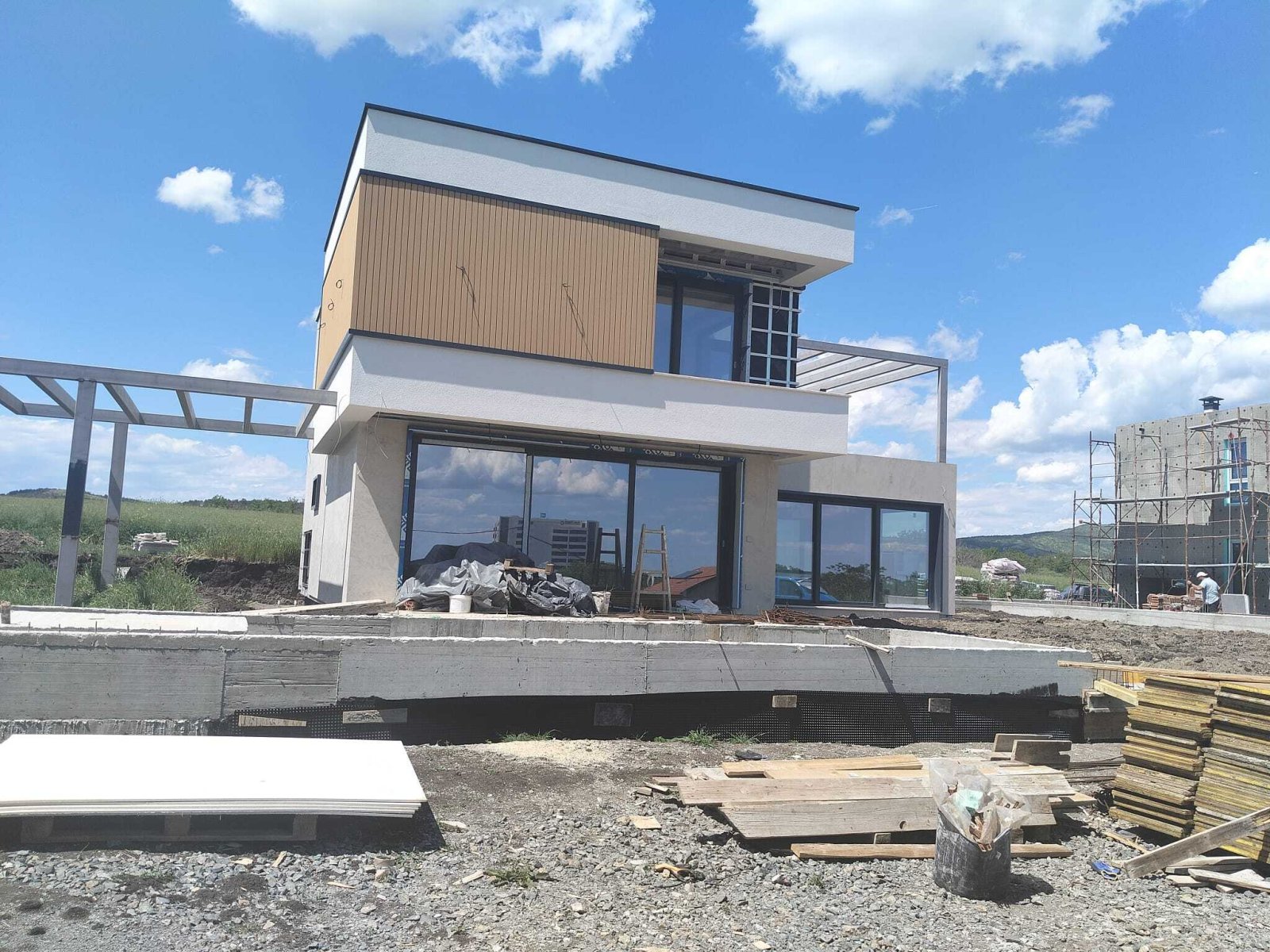 New construction of a 2-story house in the Vetren region of Burgas, Bulgaria.