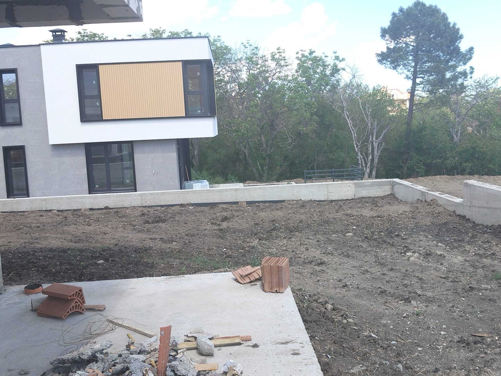 New construction of a 2-story house in the Vetren region of Burgas, Bulgaria.