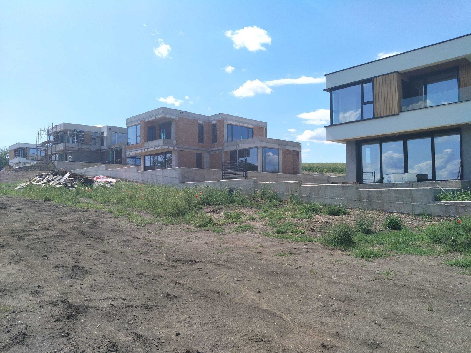 New construction of a 2-story house in the Vetren region of Burgas, Bulgaria.