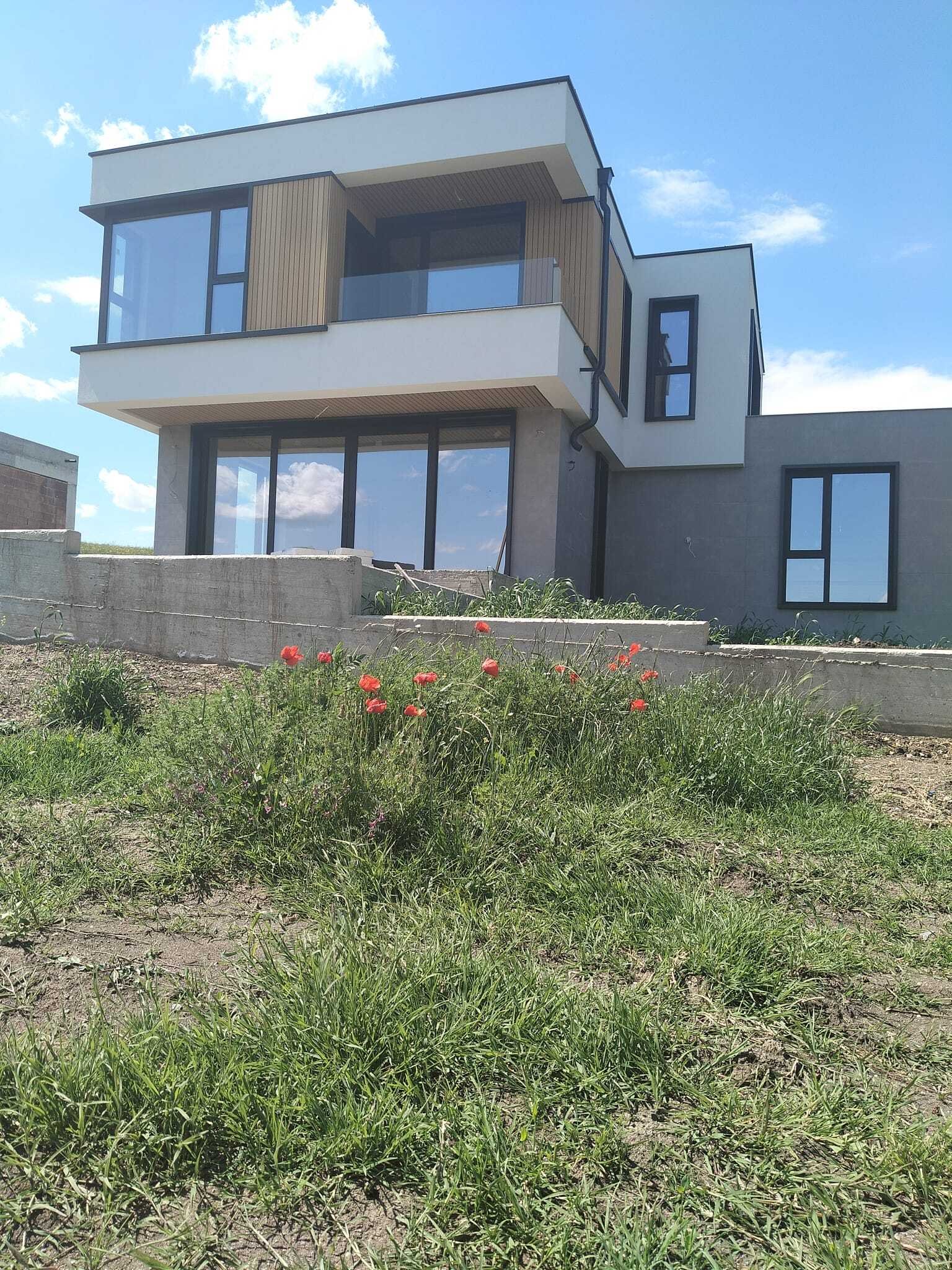 New construction of a 2-story house in the Vetren region of Burgas, Bulgaria.