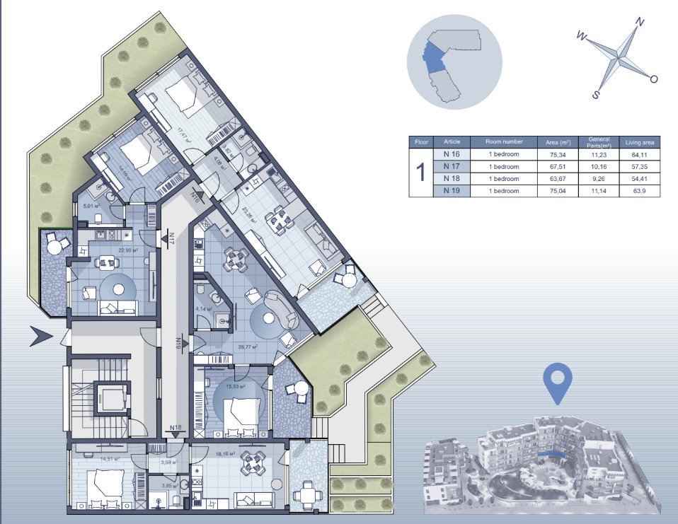 Apartment 1+1 new build Sunny Paradise Sonnenstrand Bulgaria