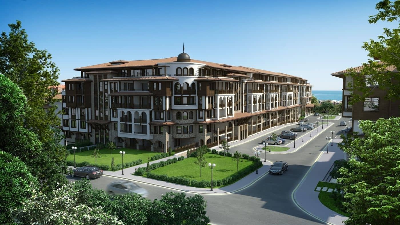 Newly built apartments in the Etara 4 complex in Sveti Vlas, Bulgaria