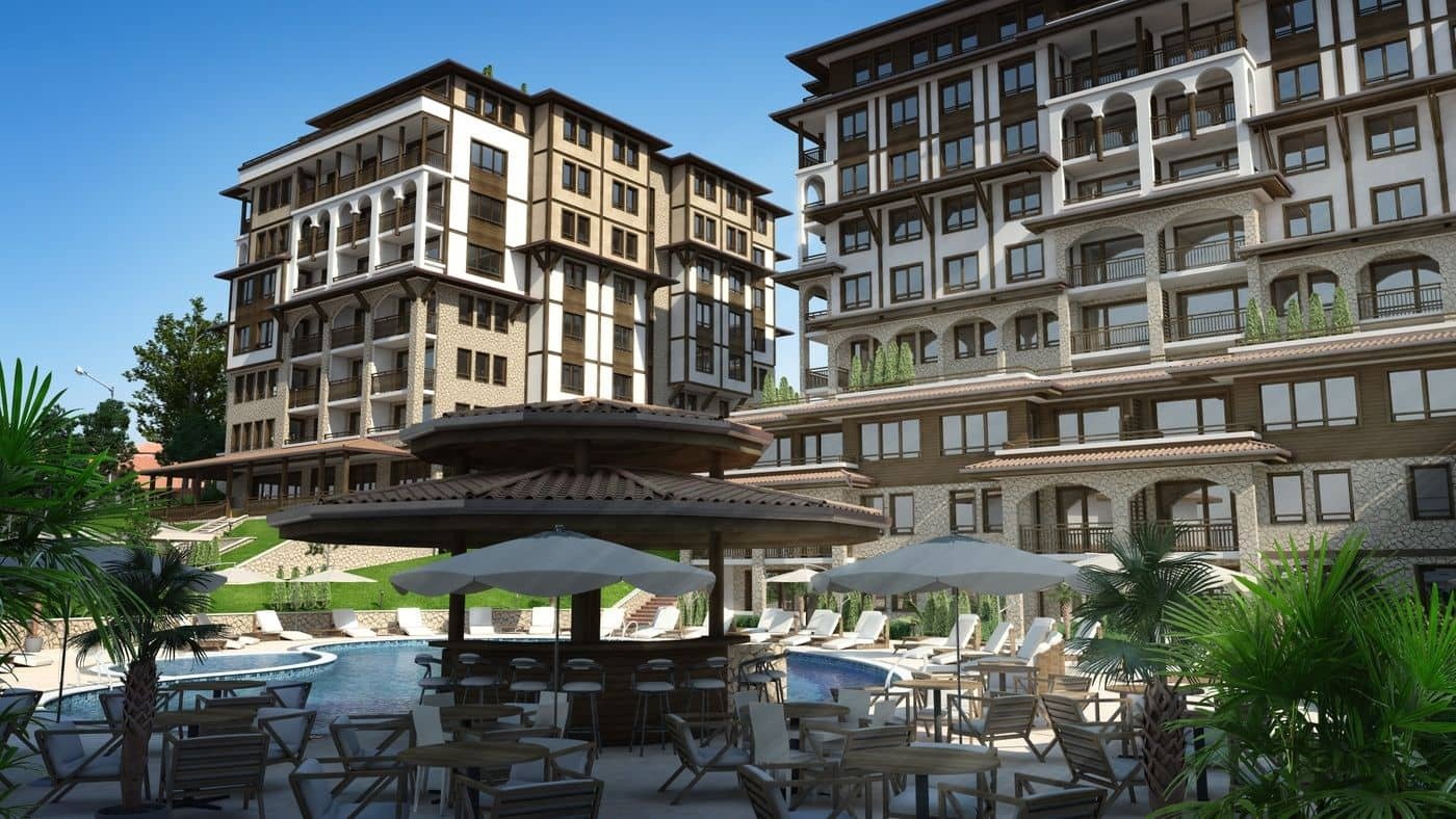 Newly built apartments in the Etara 4 complex in Sveti Vlas, Bulgaria