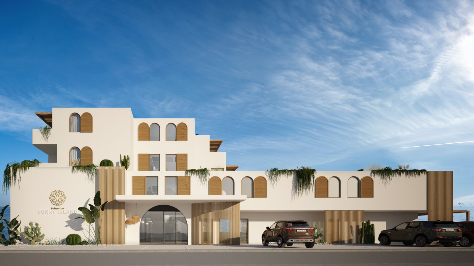 Elegant apartments in the Sunny Island Bohemia complex.