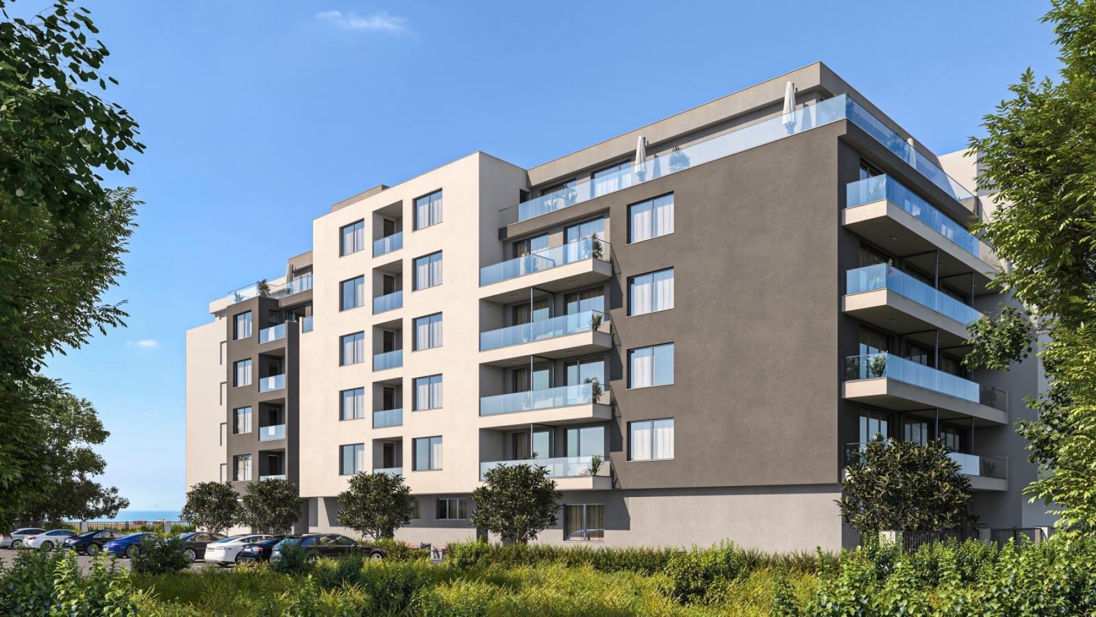 Apartment in the first line of the sea in the town of Pomorie