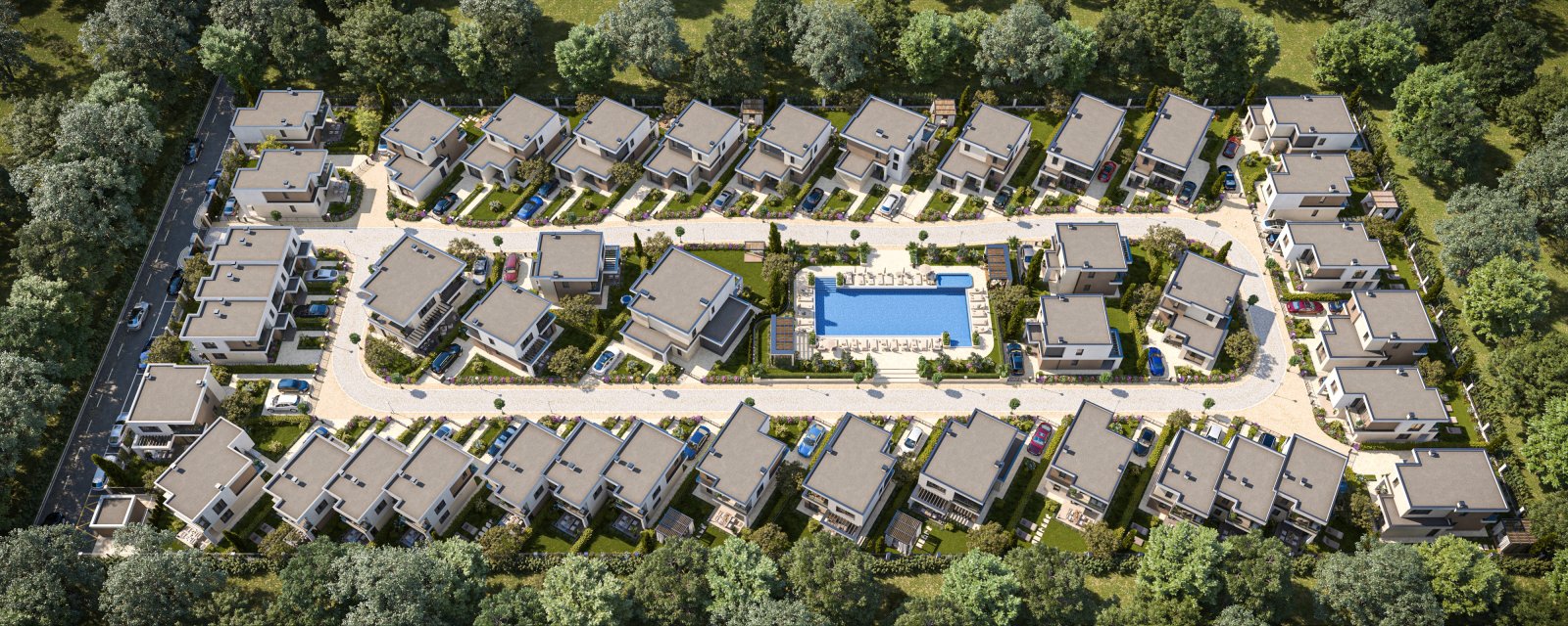 Luxury house in the Victoria Paradise complex - a dream amidst beautiful vineyards with a wide sea view.