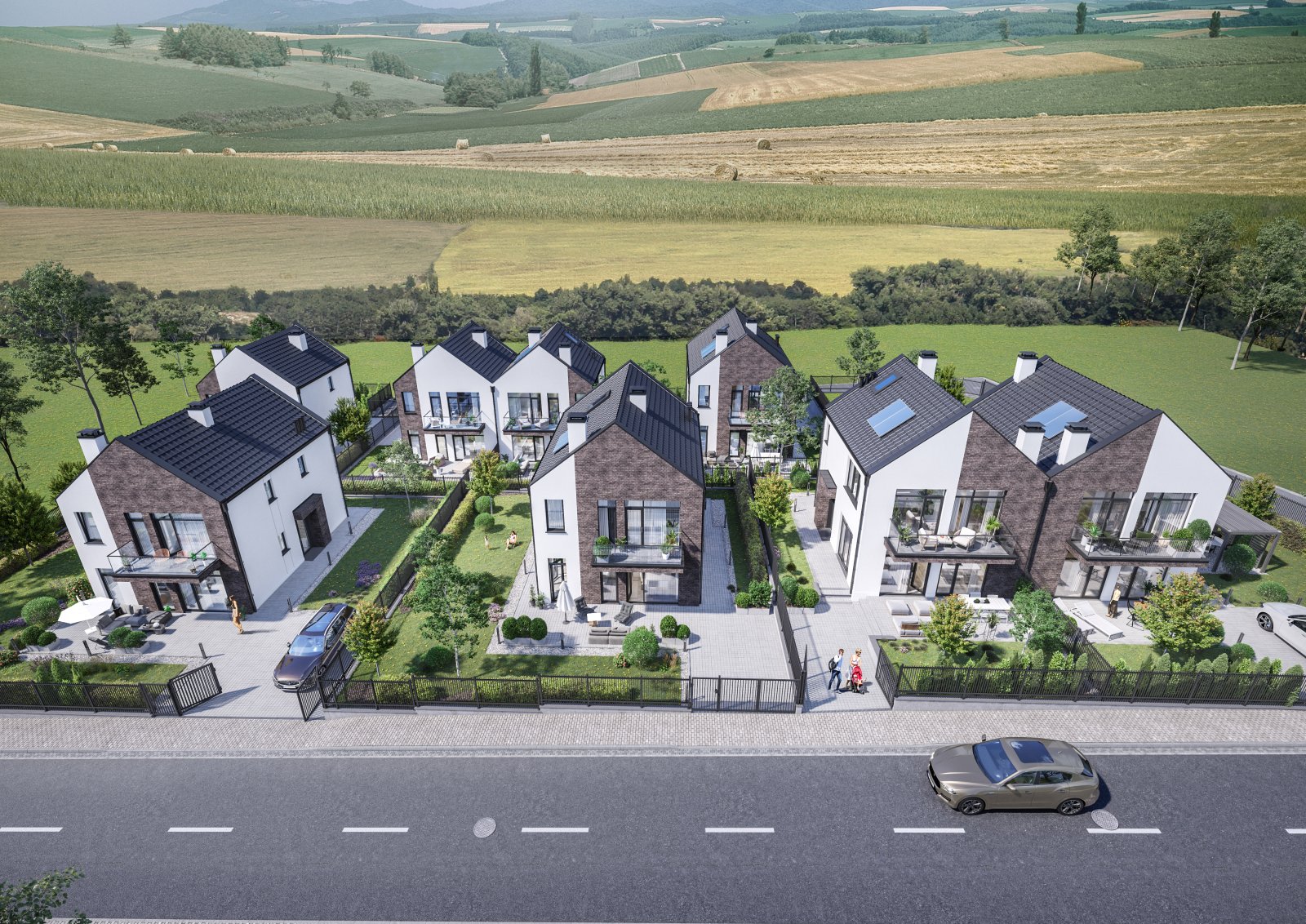 Single-family new construction house in the village of Kosharitsa, Bulgaria