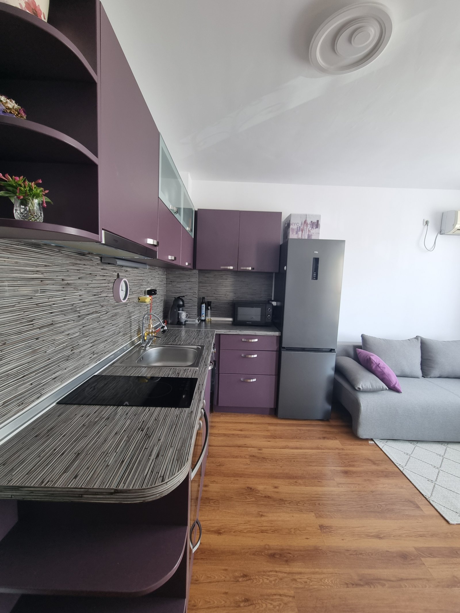 Beautiful 2-room apartment in Sveti Vlas, Raduga 1, 5th floor, mountain view