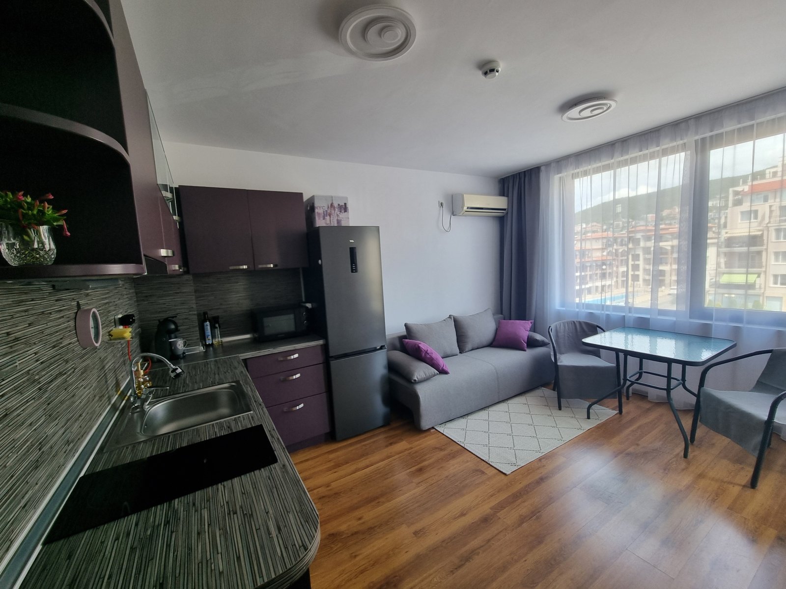 Beautiful 2-room apartment in Sveti Vlas, Raduga 1, 5th floor, mountain view