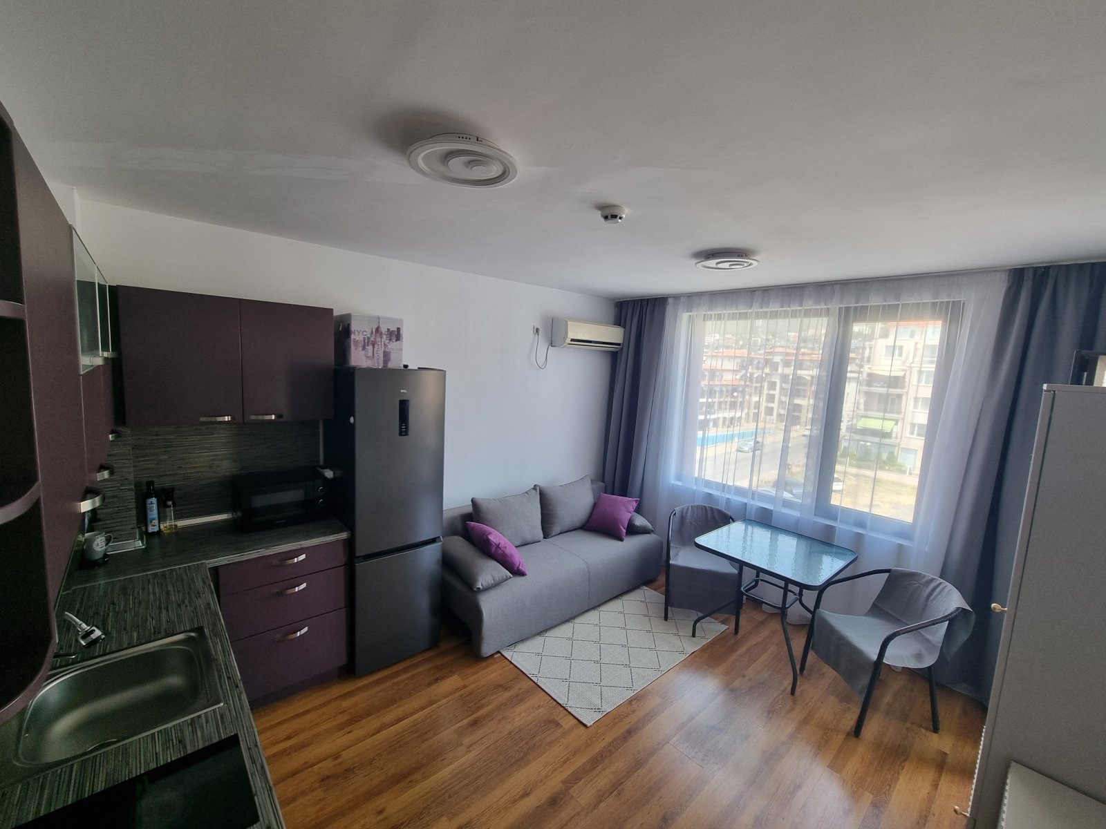 Beautiful 2-room apartment in Sveti Vlas, Raduga 1, 5th floor, mountain view