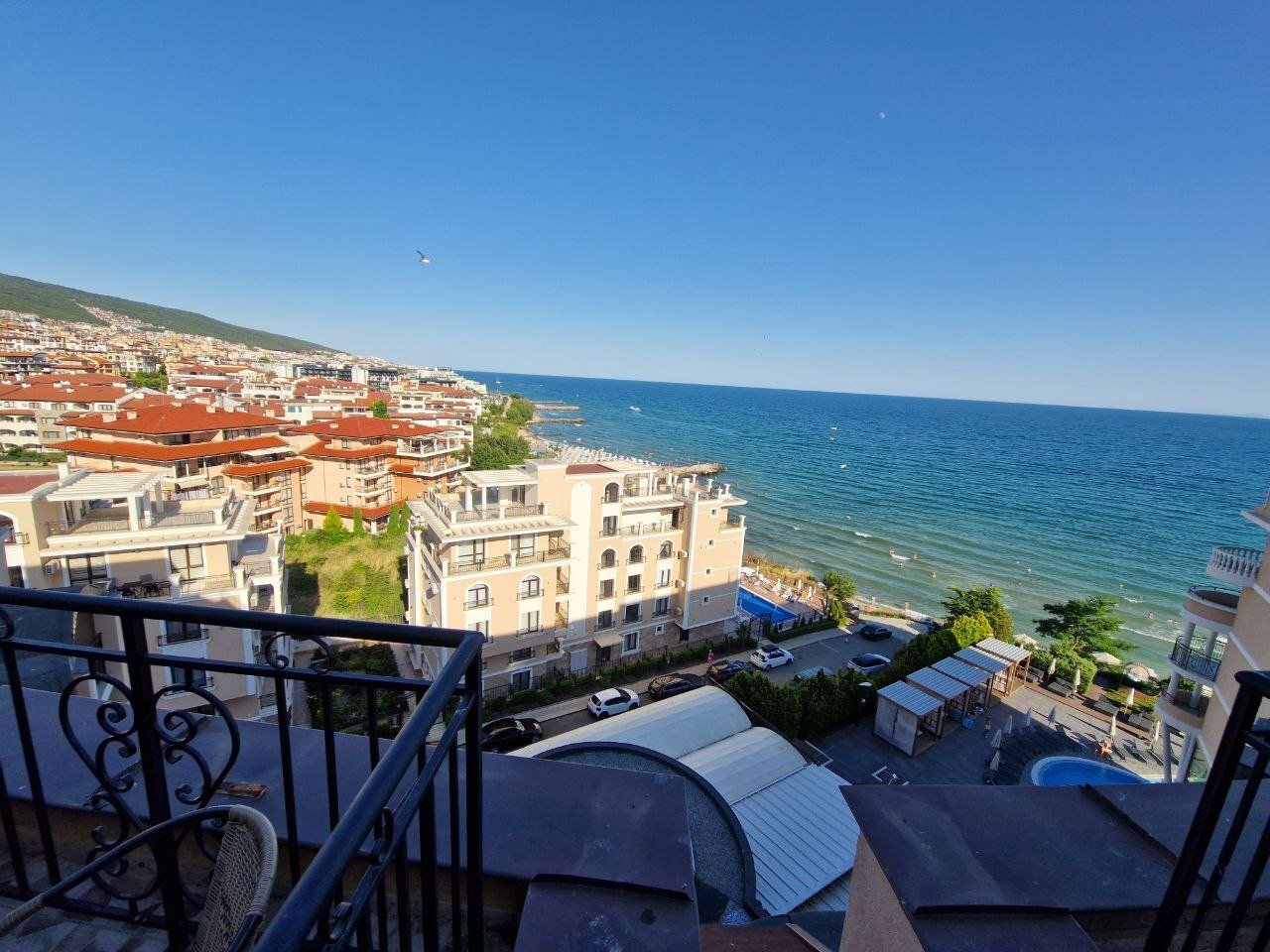 Sveti Vlas: 2-room apartment with frontal sea view, Grand Hotel Sveti Vlas, Bulgaria 