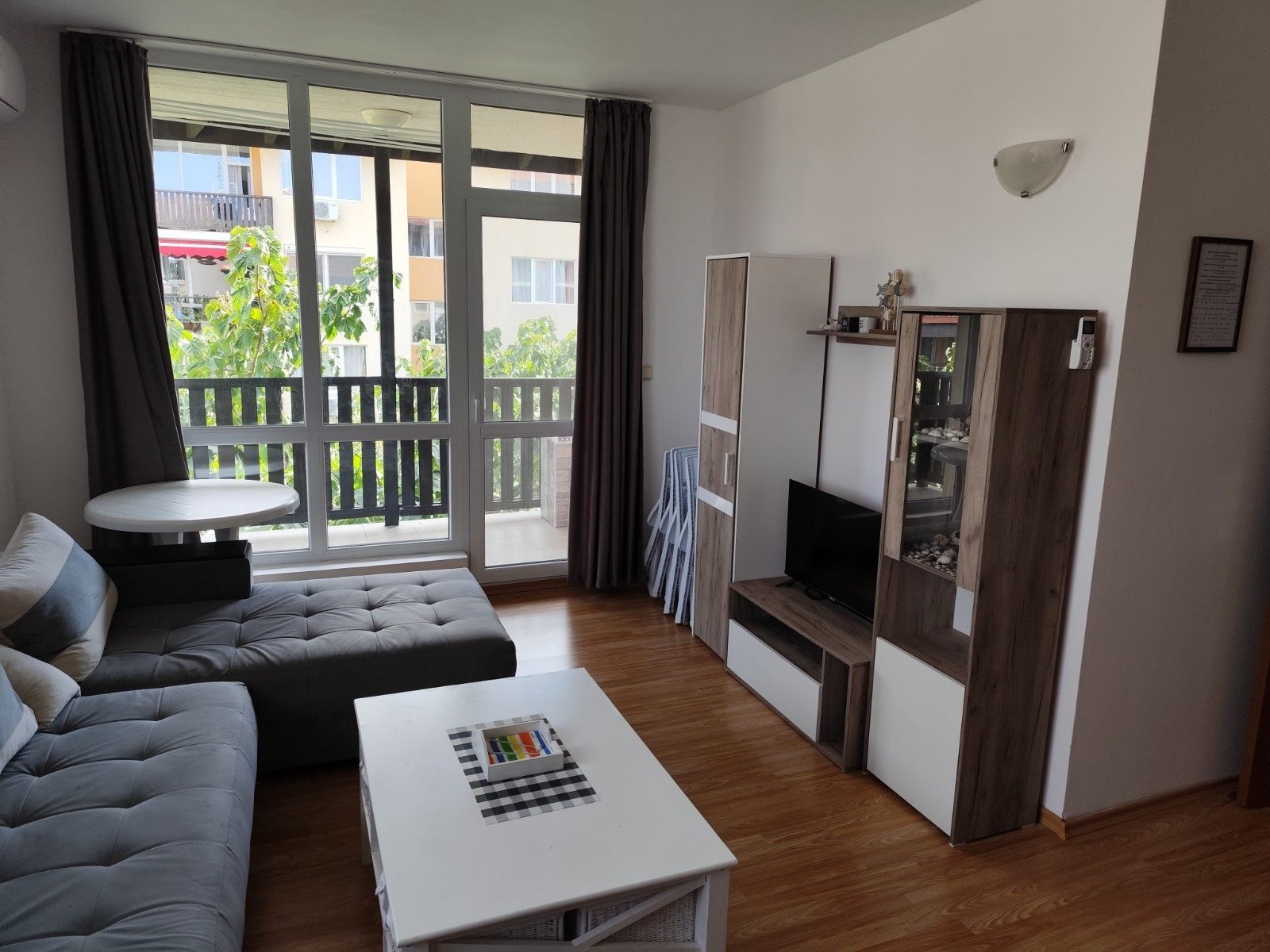 2-room apartment with slight sea view in Aheloy, Bulgaria