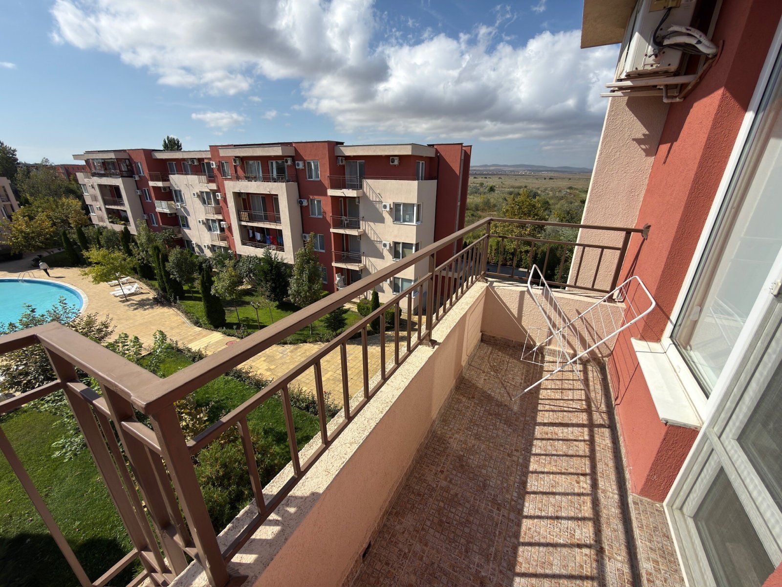 Three-room apartment in the Holiday Fort complex at Sunny Beach