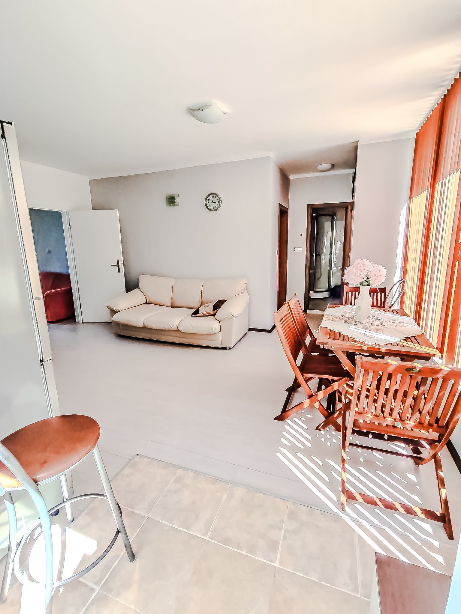 Three-room apartment in the Eden complex at Sunny Beach with a view of the pool