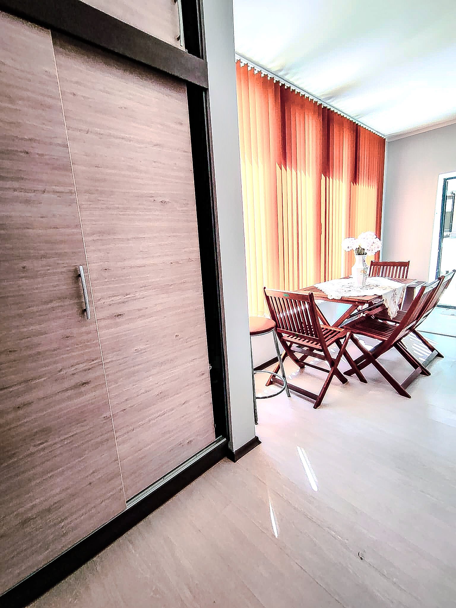 Three-room apartment in the Eden complex at Sunny Beach with a view of the pool