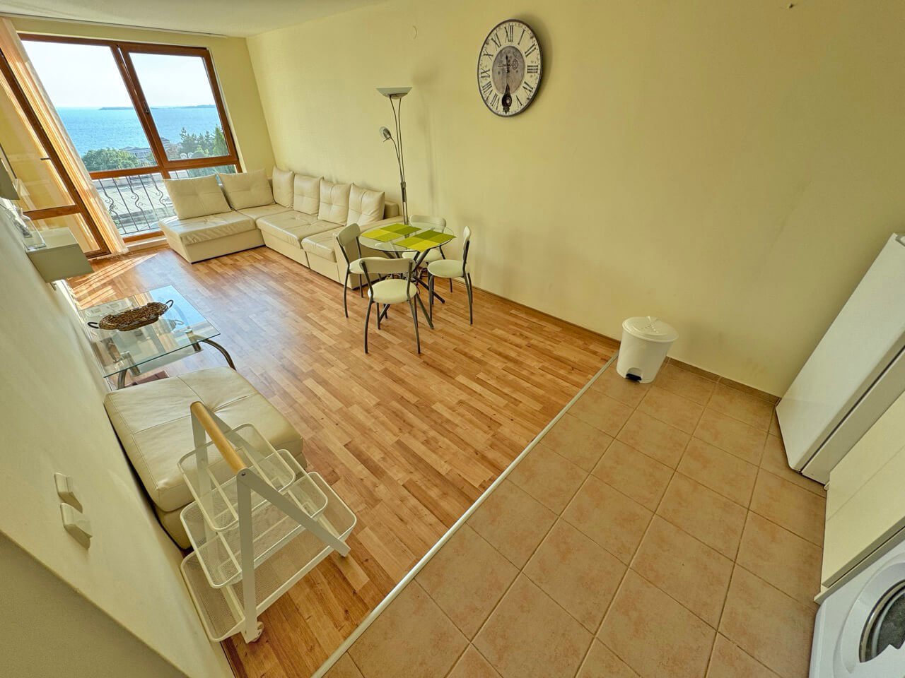 Three-room apartment in the Sea-Fort complex with sea view in Sveti Vlas.