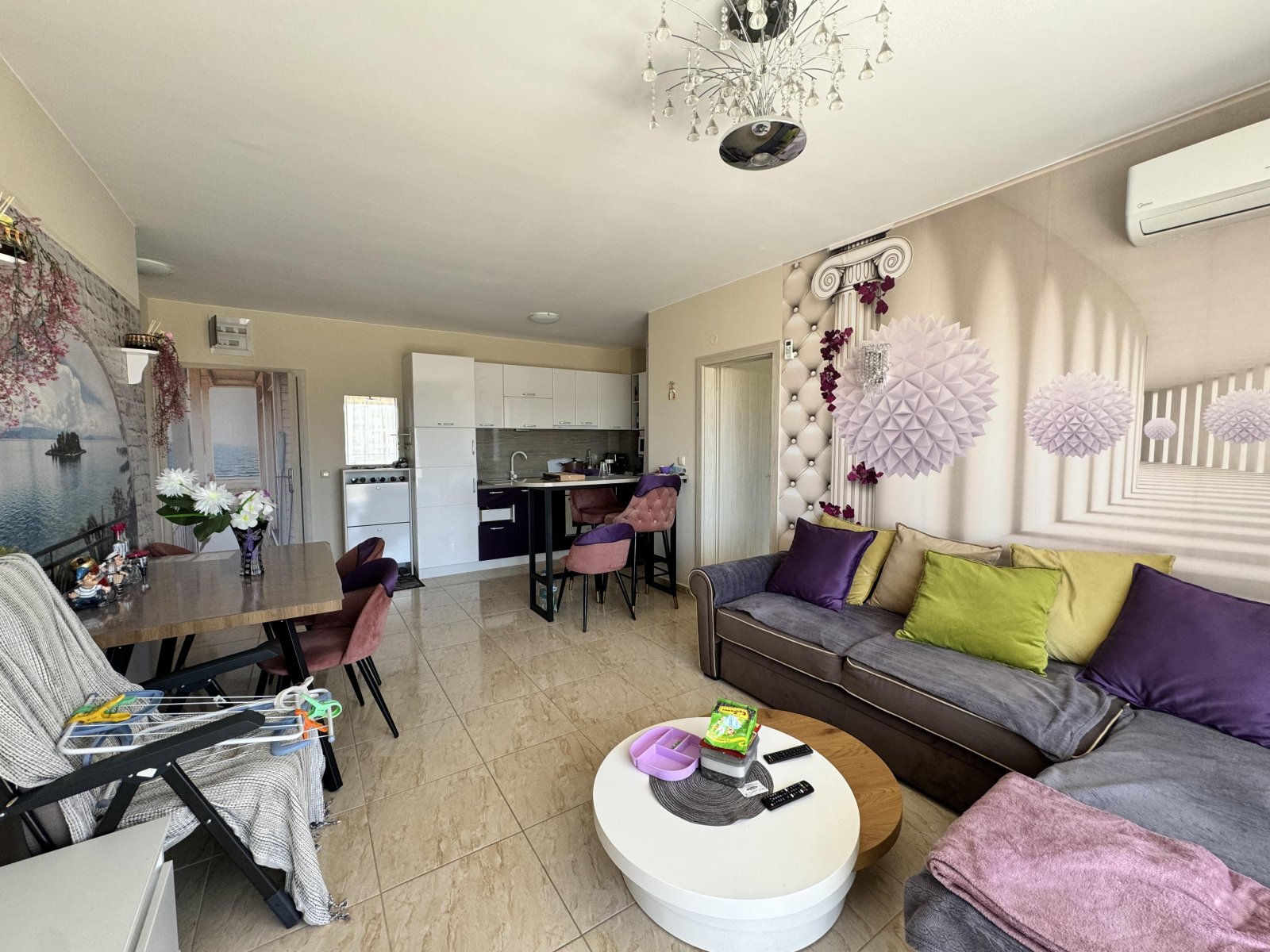 Three-room apartment with a view of the pool in the Sea Dreams complex in Sveti Vlas